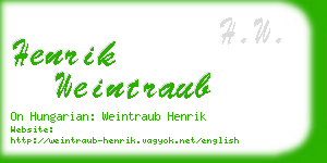 henrik weintraub business card
